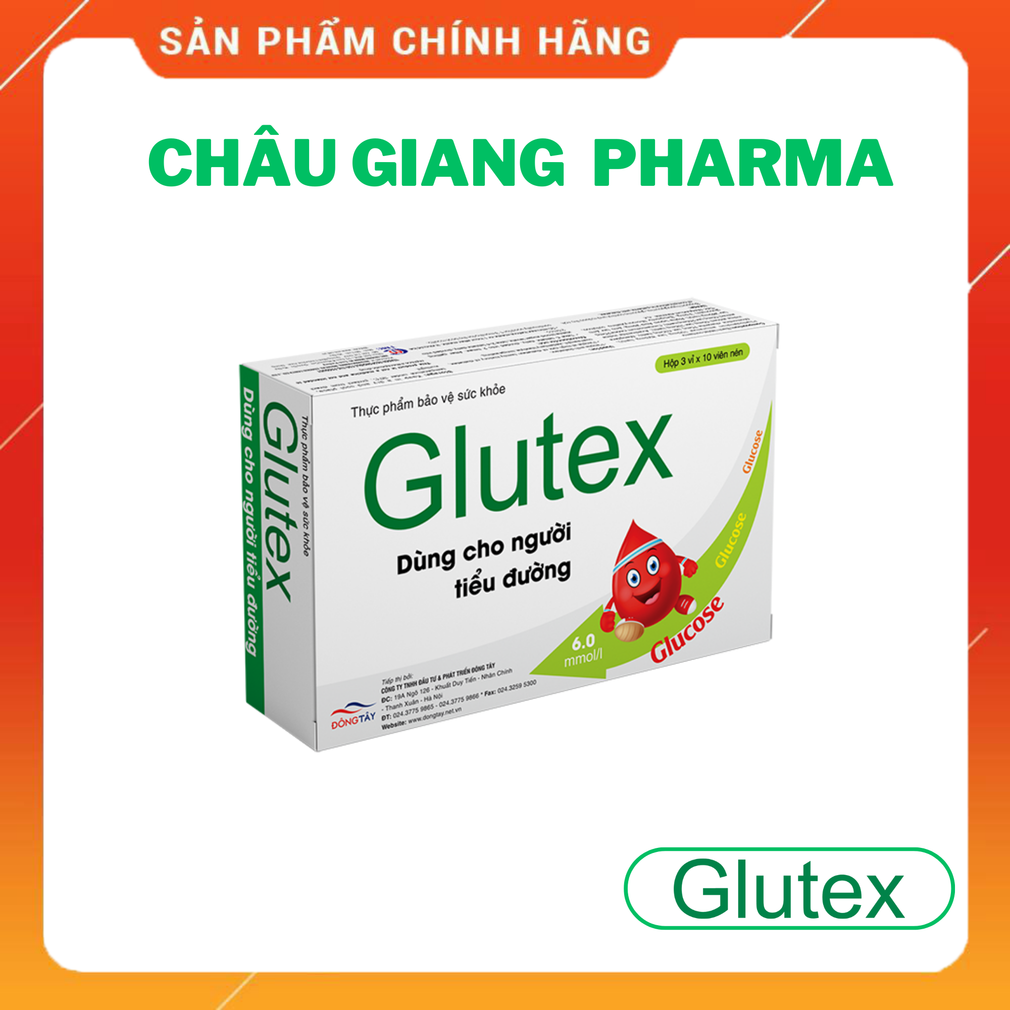 TPBVSK Glutex Hỗ trợ cải thiện chỉ số đường huyết